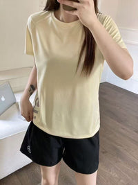 2025 Spring New Tech Lightweight Oxygen 3.0 Sports Set Round Neck Short Sleeve T-Shirt Fitness Outdoor Casual Suit