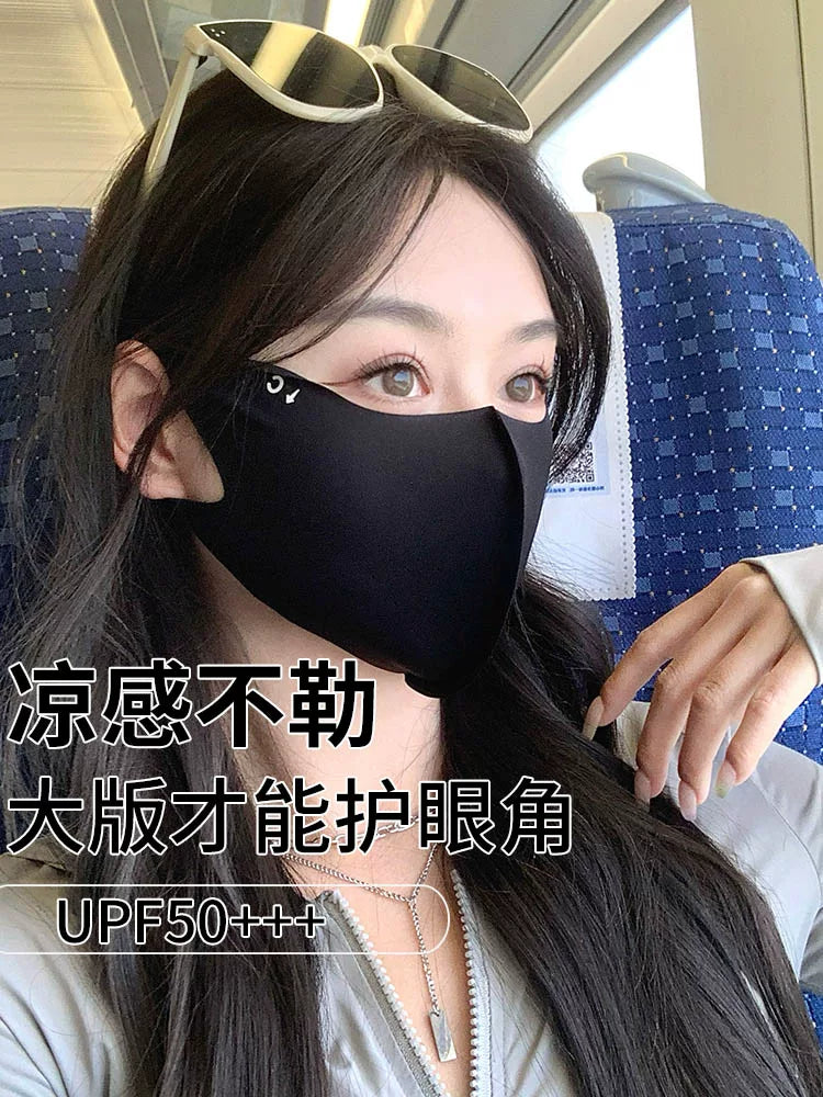 Ice Silk UV Protection Face Mask for Cycling and Outdoor Activities