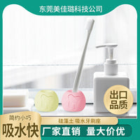 Diatomaceous Earth Toothbrush Holder for Bathroom Countertop, Absorbent and Quick-Drying