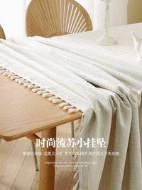 Luxury Cotton Linen Tablecloth Japanese Style Rectangular Coffee Table Cloth Modern Minimalist Ins Style Dining Tablecloth