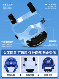 Kids Taekwondo Protective Gear Set with Helmet, Face Mask, Chest Protector, Arm & Leg Guards, Groin Protector
