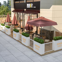 Iron Art Garden Fence Planter Box for Outdoor Landscaping and Decorative Partition