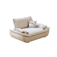 Italian Minimalist Fabric Sofa for Living Room, Small Apartment Three-Seater Straight Cream Style Internet Celebrity Sailboat Sofa
