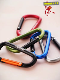 Munkees D-Ring Carabiner Keychain Clip for Outdoor Backpacks and Keys
