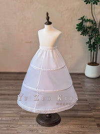 Girls' A-Line Petticoat for Princess Dresses, 3-Hoop Underskirt for Pageant & Cosplay