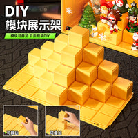Dustproof Blind Box Display Case Stackable Plastic Toy Organizer DIY Foldable Storage Box for Collectibles