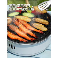 Portable Outdoor Barbecue Grill and Tea Stove Set for Picnics and Camping