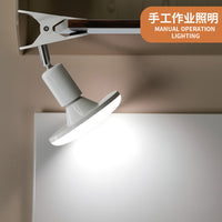 E27 Clamp Lamp Holder with 350° Rotatable Iron Body for Home Lighting