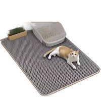 Cat Litter Mat Double Layer Honeycomb Design Trapping Pad
