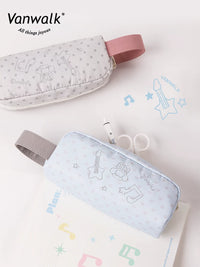 VANWALK Happy Band Large Capacity Pencil Case with Zipper and Handle