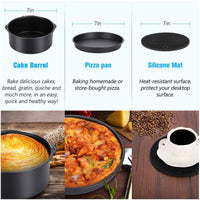 Air Fryer Accessories Kit, 5-Piece Set for 3.5-5.8QT Air Fryers, Includes Cake Pan and Pizza Pan