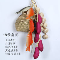 Artificial Corn Chili Garlic Peanut Vegetable Fruit String Decor for Restaurants & Farmhouses