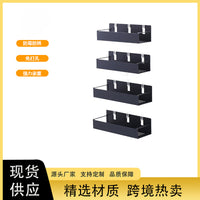 No-Drill Wall Mount Storage Shelf with Hooks for Kitchen Refrigerator Washing Machine Side