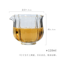 Moji Glass Gongdao Bei Fairness Cup for Kung Fu Tea Ceremony, Transparent Tea Sea Accessory