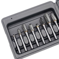 Double-Cut Tungsten Carbide Rotary Burr Set for Metal, Jade, and Stone Carving, Deburring, and Polishing
