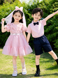 Kids' British Style Choir Performance Uniforms and School Sports Day Outfits