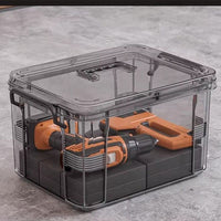 Multi-functional Transparent Portable Tool Storage Box for Home Hardware and Parts