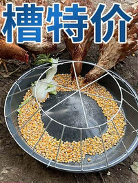 Automatic Poultry Feeder Trough for Chickens Ducks Geese, Anti-Flip Design