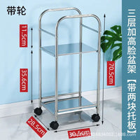 Stainless Steel Rolling Storage Rack for Bathroom and Kitchen