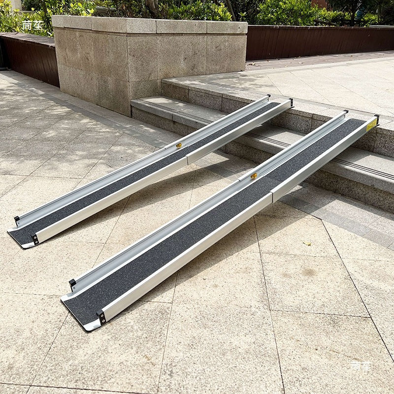 Telescopic Aluminum Loading Ramp for Wheelchairs, Scooters, and Pets - Portable Folding Access Ramp