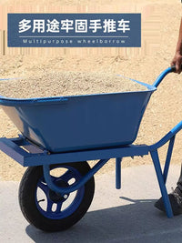 Heavy-Duty Garden Wheelbarrow with Dump Cart Functionality
