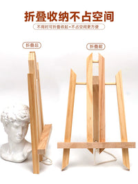 Mini Beechwood Tabletop Easel for Kids and Artists, Portable Folding Display Stand for Painting and Sketching
