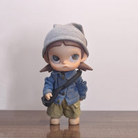 ZSIGA BJD Doll Clothes Set for 20cm Dolls - Beanie, Denim Jacket, Overalls