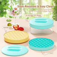 Silicone Ice Cube Tray with Lid, Easy-Release Freezer Mold for Home Use