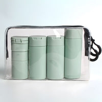 Travel Toiletry Bottle Set for Shampoo, Lotion, and Creams - 11-Piece Refillable Cosmetic Containers