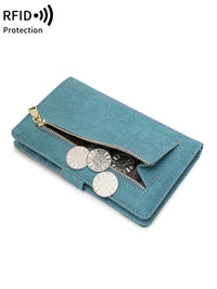 RFID Blocking Passport Holder Travel Wallet with Airplane Pattern
