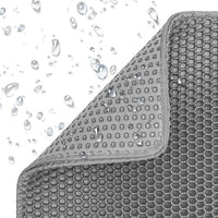 Double Layer EVA Cat Litter Mat, Traps Litter from Paws, Waterproof and Easy to Clean