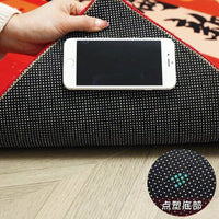 Red Auspicious Welcome Doormat for New Home Entryway