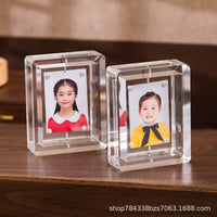 Mini Acrylic Photo Frame Rotating Display for 2-inch Photos