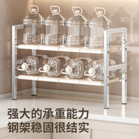 Retractable Under-Sink Organizer Shelf for Kitchen Cabinets, Multi-functional Punch-Free Pot and Pan Storage Rack