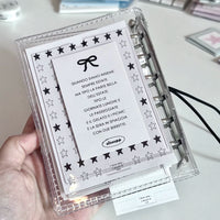 Sleeepp Original A7 PVC Transparent 2-Fold Loose-Leaf Planner Organizer