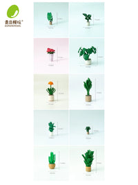 Miniature Potted Plant Model for 1:64 Scale Dioramas and Dollhouses