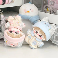 10cm Doll Clothes Set with Hat and Romper for Cotton Dolls