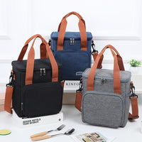 Insulated Lunch Bag with Aluminum Foil Lining, Large Capacity Thermal Cooler Tote for Work and Picnics