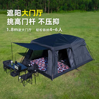 Large Ridge Tent for Outdoor Camping, Waterproof Family Cabin Tent with Multiple Rooms, Portable Folding Design