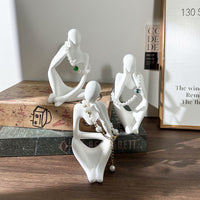 Plaster Mannequin Jewelry Display Stand Abstract Human Bust Necklace Bracelet Holder Ornament for Photography Props