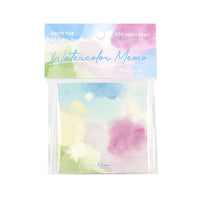100-Sheet Watercolor Memo Pad, Colorful Graffiti Design, Bright Palette Sticky Notes for Journaling and Planning