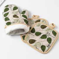 Double-Sided Quilted Oven Mitts and Pot Holders Set for Baking and Cooking, Heat Resistant