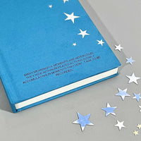 A6 Hardcover Blank Page Notebook with Star Pattern for Students