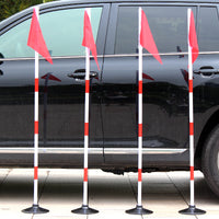 Portable Soccer Training Pole Set with Rubber Bases and Flag for Agility Drills