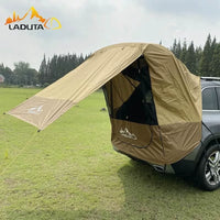 SUV Car Tailgate Tent for Outdoor Camping and Road Trips, Easy Setup Rainproof Rear Extension Tent
