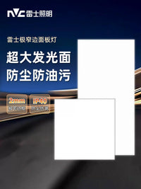 NVC Lighting Ultra-Thin LED Panel Light for Kitchen & Bathroom, Recessed Ceiling Fixture