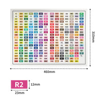 DIY Perler Beads Color Chart Stickers for Kids' Educational Toys