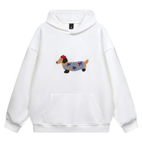 Dachshund Print Hoodie for Men and Women, Loose Fit, Autumn/Winter