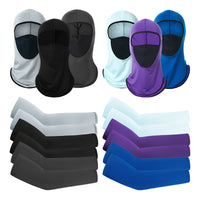 UV Protection Breathable Mesh Hood and Arm Sleeves Set for Outdoor Activities
