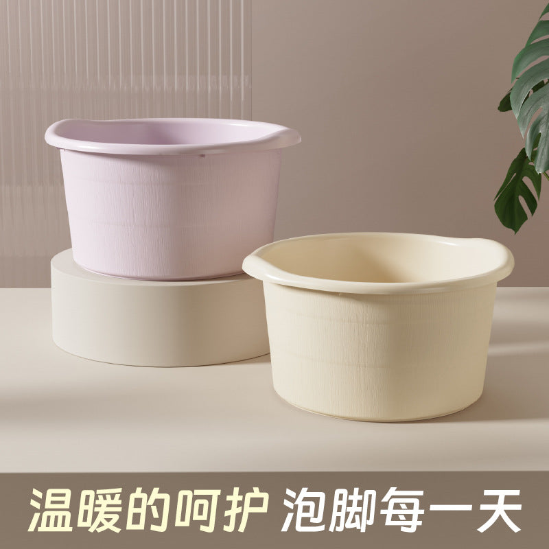 Thickened High-Barrel Foot Soaking Tub for Adults, Non-Folding Plastic Foot Bath Massager